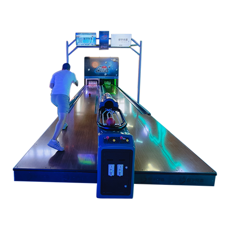 Coin Operated Bowling Game Machine With Automatic Scoring System LED Light Indoor Sports Entertainment Equipment