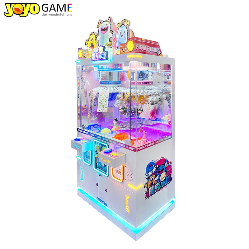 Snack Gift Clip Machine for Coin Pusher Plastic English Boxing QR Code Scanning Electric Powered Customizable Commercial