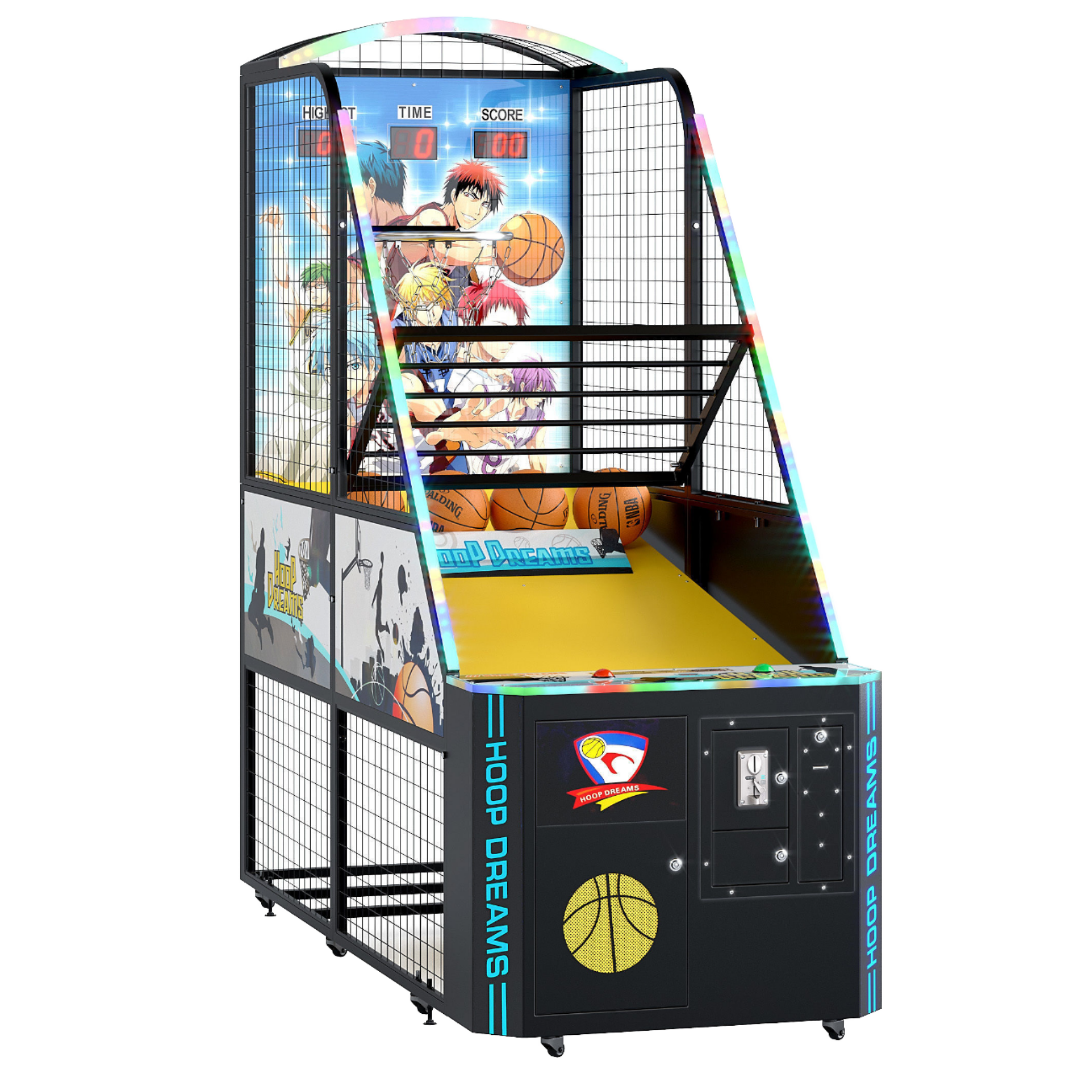 Popular Coin-Operated Arcade Basketball Training Machine Metal Basketball Game Cabinet for Game City
