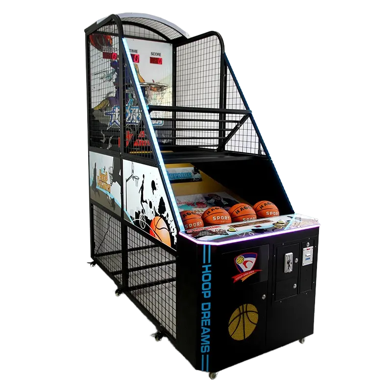 Popular Coin-Operated Arcade Basketball Training Machine Metal Basketball Game Cabinet for Game City