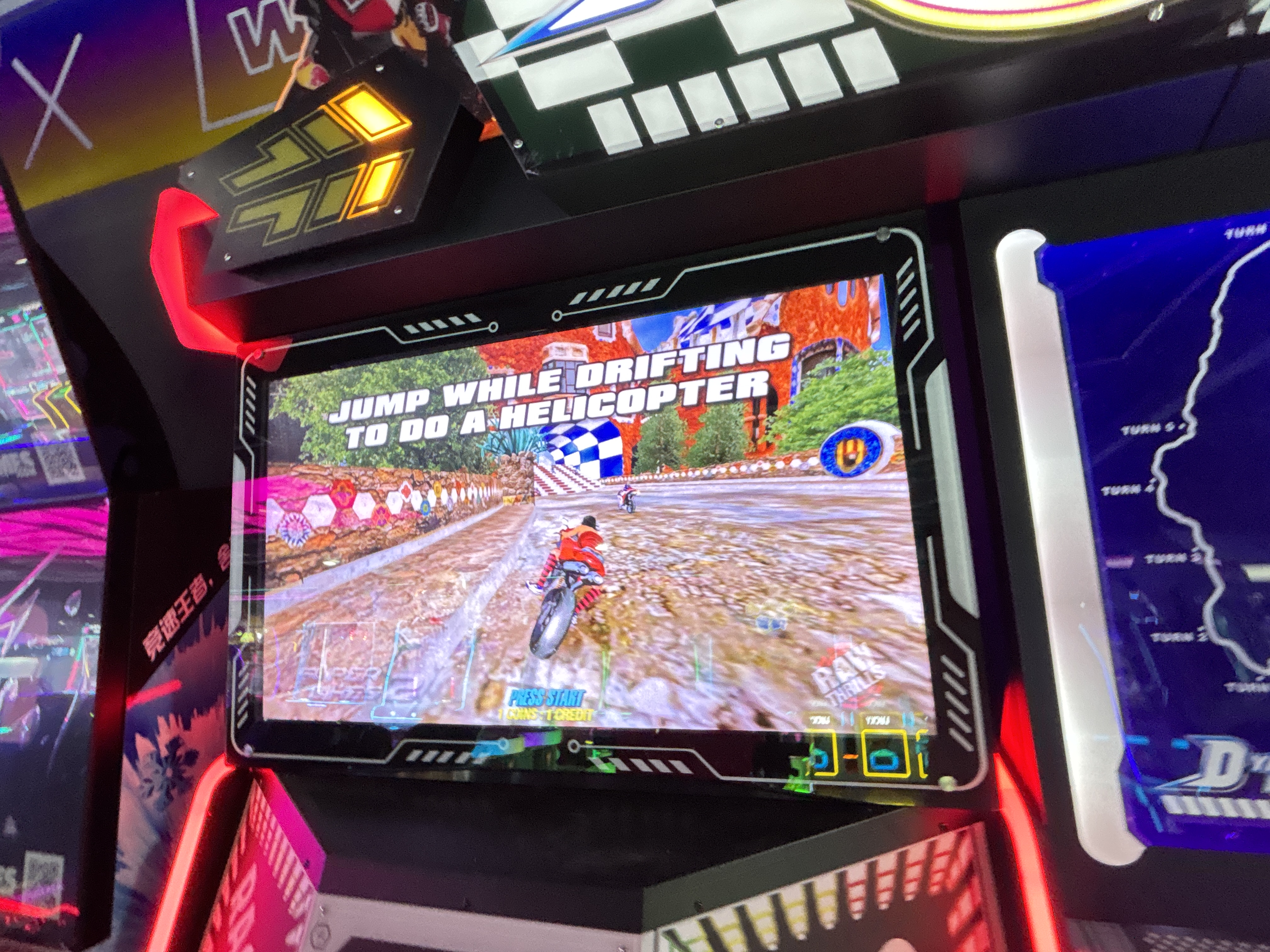 Large Two-Player Motorcycle Racing Arcade Game Machine Coin-Operated for Adults Children English Anime Simulation Entertainment