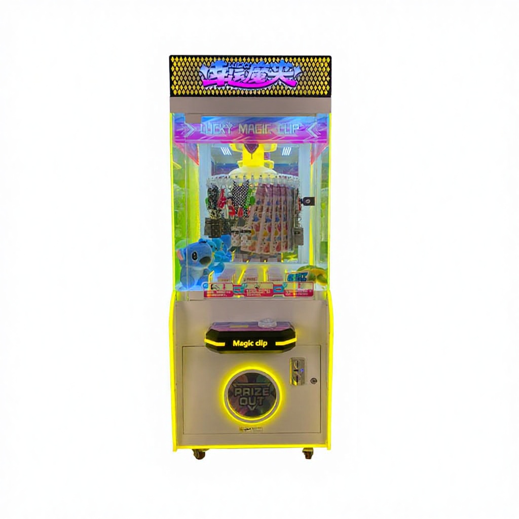 Net Red Hot Lucky Magic Clip Prize Machine Hardware Material Large Shopping Mall Activity Drainage Video Game Equipment Blind