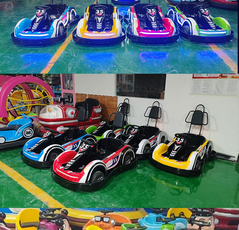 Lightning Karting Car Bump Car  Brightly Colored Lights  Responsive Control System