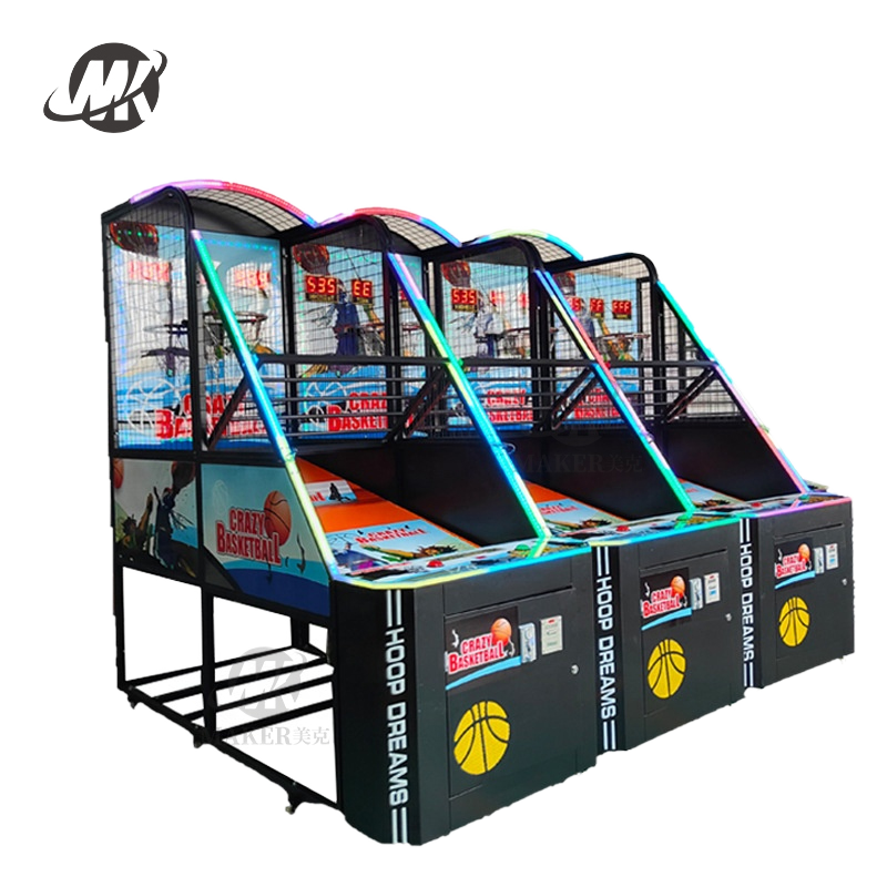 Popular Coin-Operated Arcade Basketball Training Machine Metal Basketball Game Cabinet for Game City