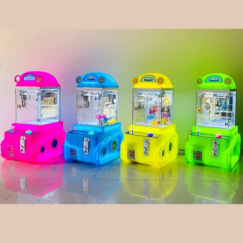 Hot Selling Small Claw Machine Coin-Operated Arcade Games Crane Rabbit Plush Toy Amusement for Kids with Mini Dolls