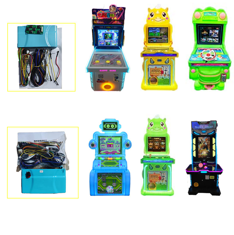 Game-Themed Arcade Game Machine Accessory Kit-Metal Mainboard & Wiring Harness Set for Children's Amusement Game Equipment