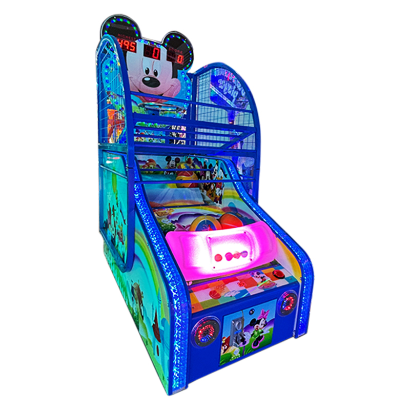 Factory-Made Mickey Mouse Themed Coin-Operated Basketball Arcade Game Machine for Kids Entertainment