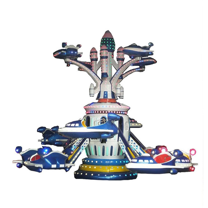 New Automatic Control Self-controlled Aircraft Outdoor Square Amusement Rotating Lift Equipment Glass Steel Sanyi-0154