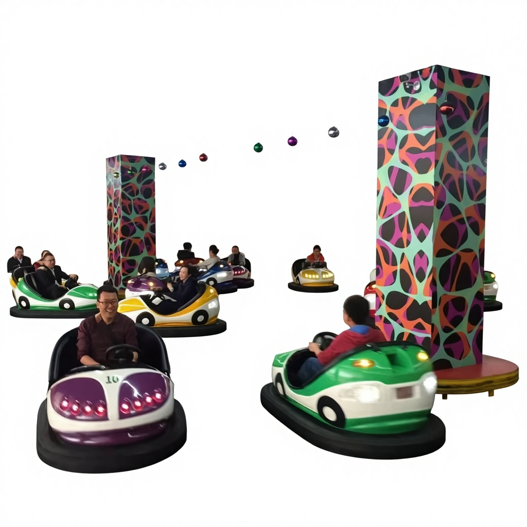 Bumper Car Manufacturer Direct Sales Parks Plazas Shopping Malls; Parent-child Double Sky Net Fiberglass Bumper Car Amusement