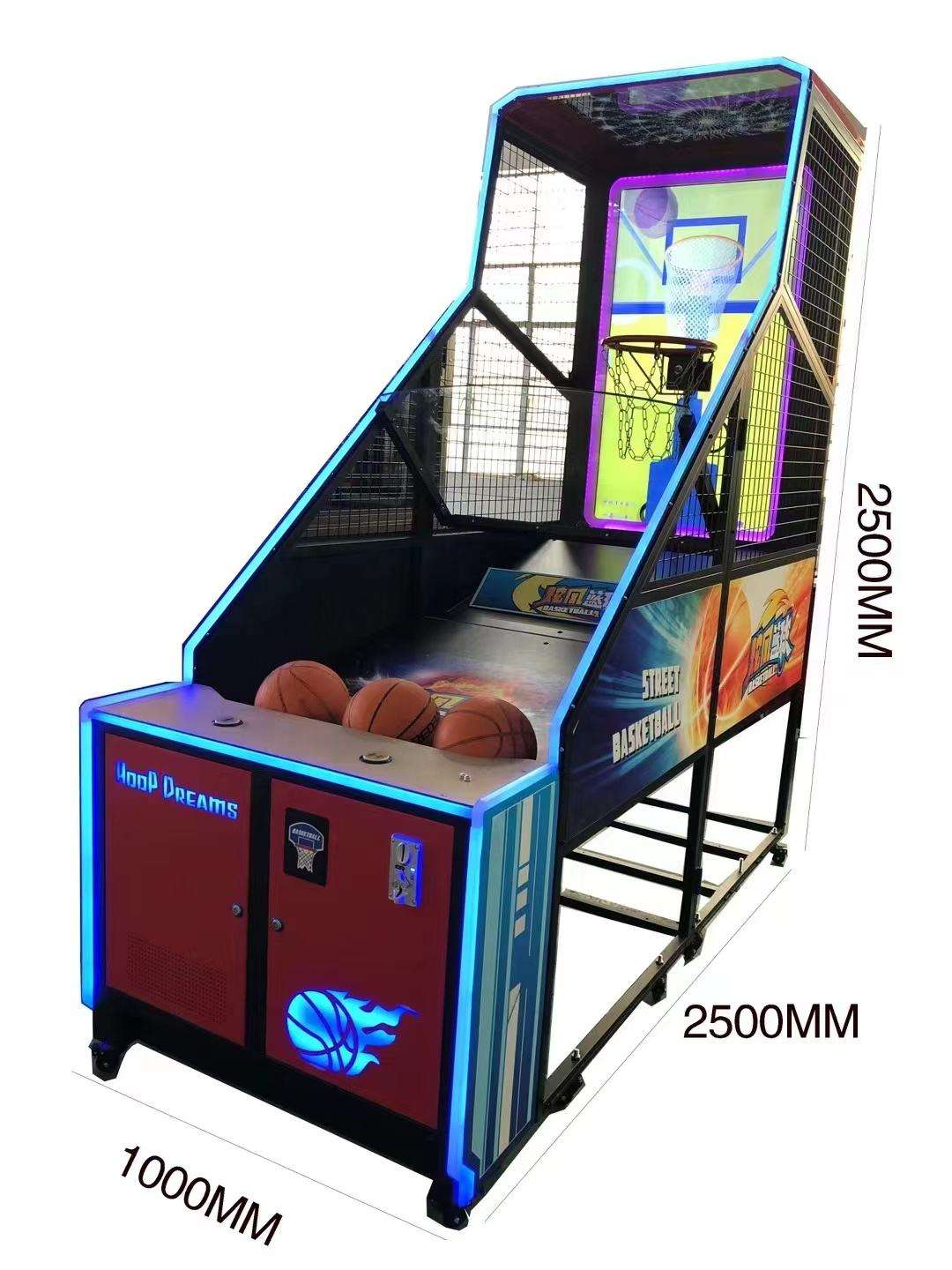 Indoor Coin-operated Amusement Park LED LCD Screen Shooting Street Basketball Arcade Game