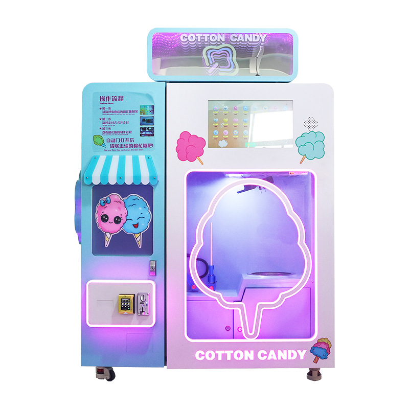 Coin Operated 220v Sugar Vending Games Automatic Fancy Cotton Candy Machine Claw & Crane Machine for Amusement
