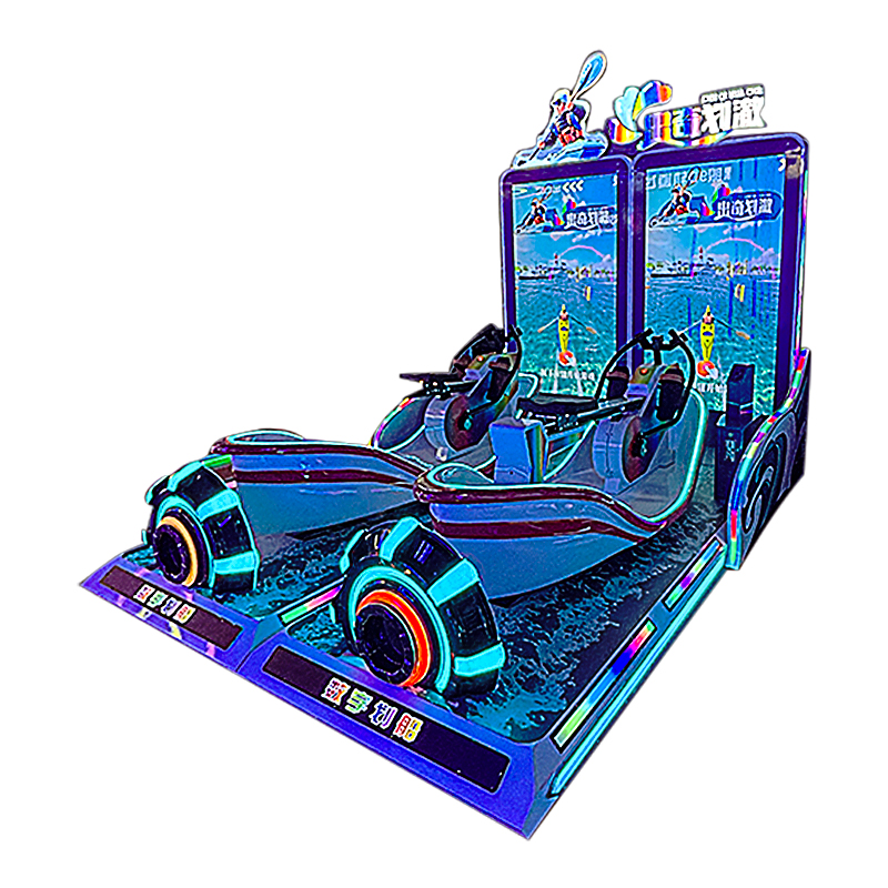 2 Player Rowing Arcade Game Machine Coin Operated Boat Racing Simulator LED Motion Ride Interactive Game for Amusement Park