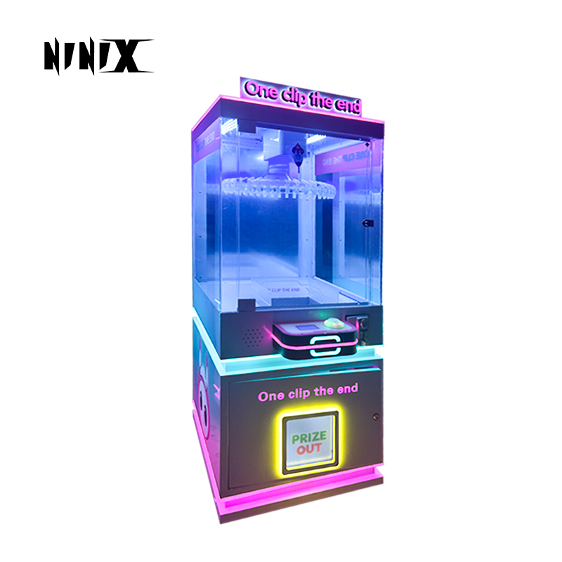 Coin-Operated Lighted Clip Game & Prize Snack Keychain Vending Machine Controllable for Ages 6+