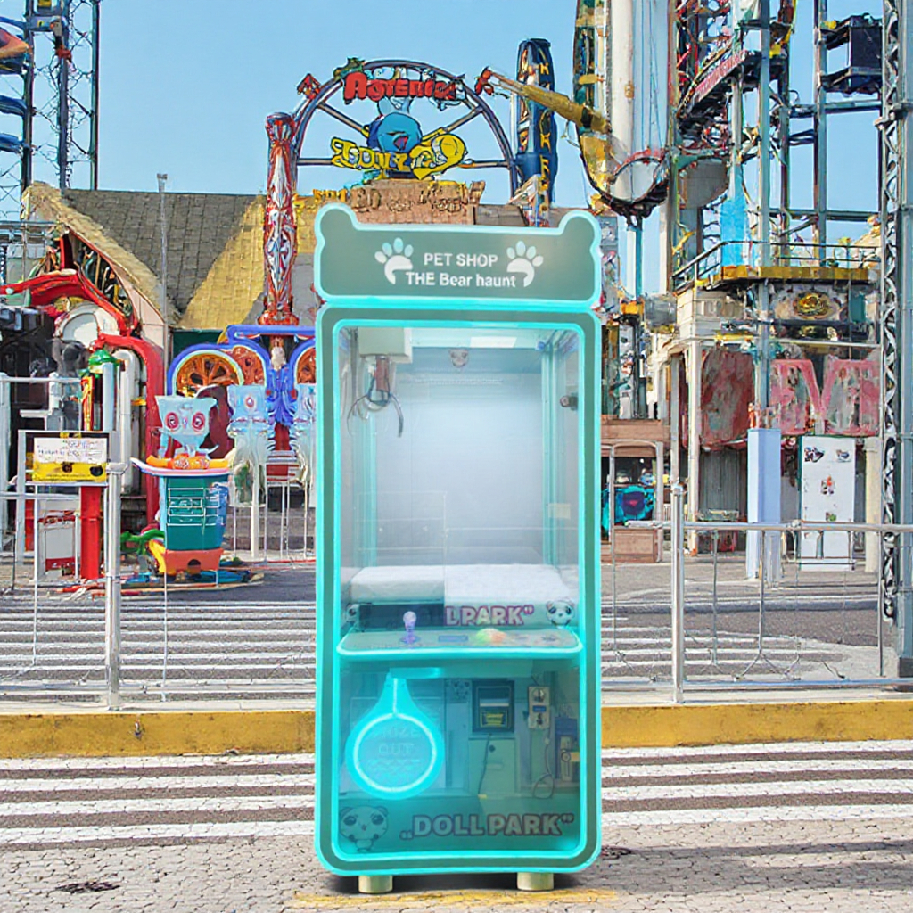Most Popular Panda-Design Coin-Operated Crane Machine Fun Entertainment for Parent-Child Transparent Metal Claw for Game Centers