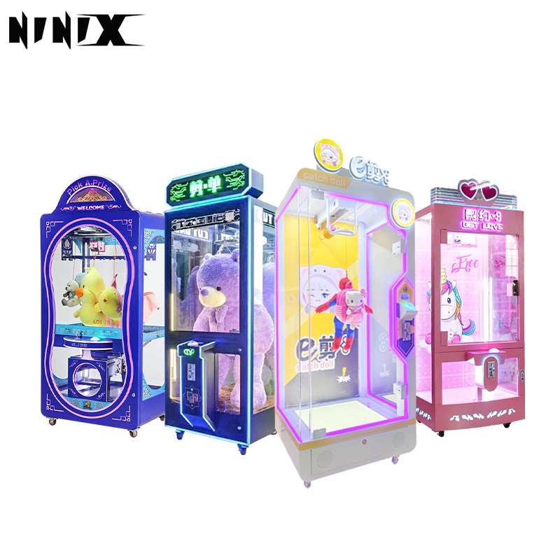 Pink Oversized Claw Crane Toy Single Cut Doll Scissors Simulator Coin-Operated Plush Game Toy Machine Manufactured by Name