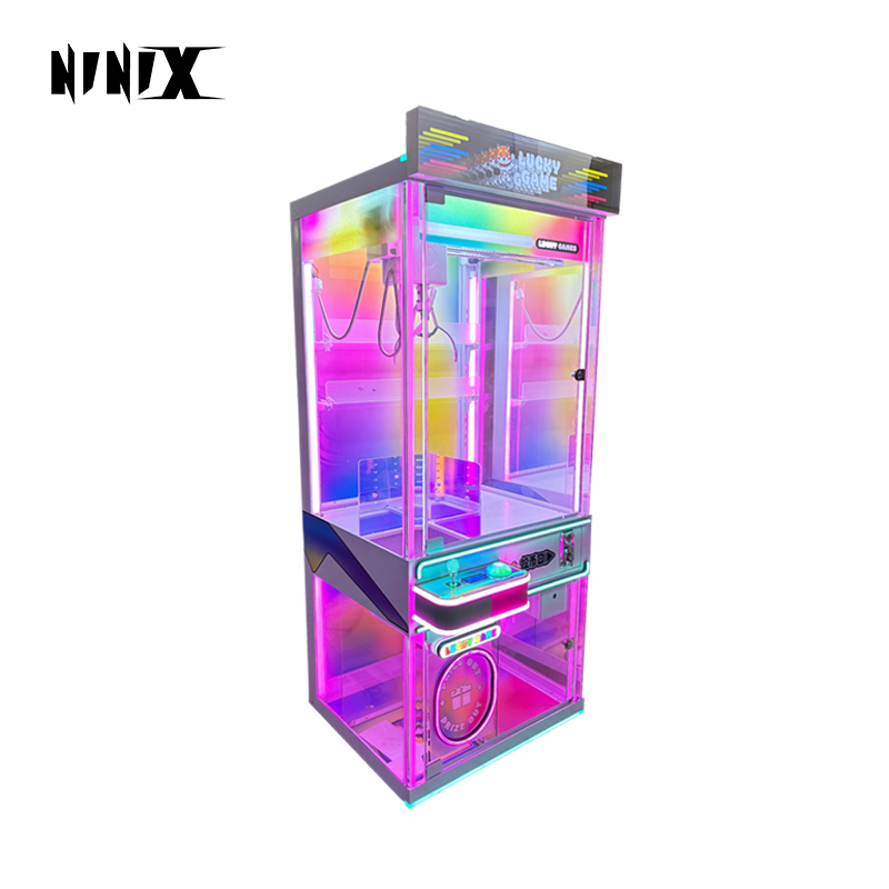 New Transparent Colorful Plush Toy Crane  Claw Crane for Sale Toy Crane Machine Doll Machine Cabinet