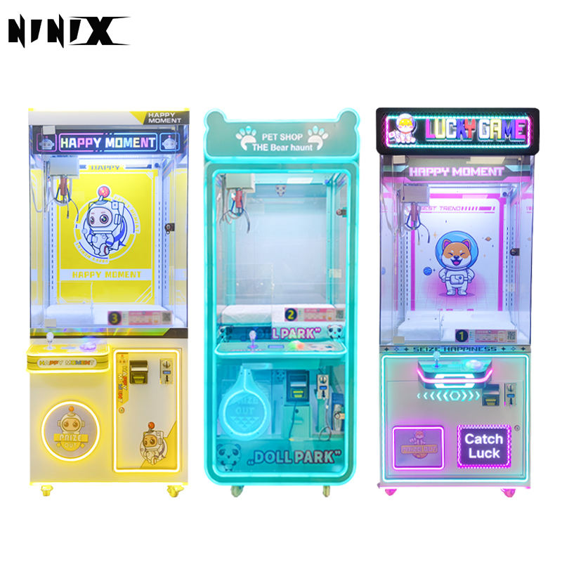 NINIX Mini Crane Machine for Kids 4 Players Metal Construction 110/220V Power for Amusement Parks & Shopping Malls