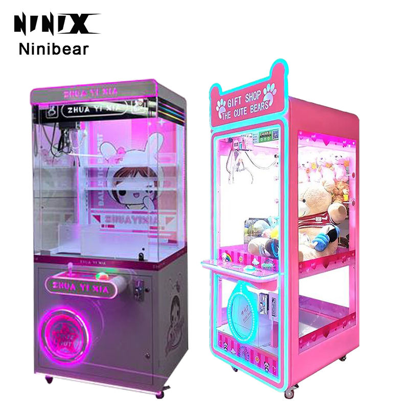 NINIX Mini Crane Machine for Kids 4 Players Metal Construction 110/220V Power for Amusement Parks & Shopping Malls