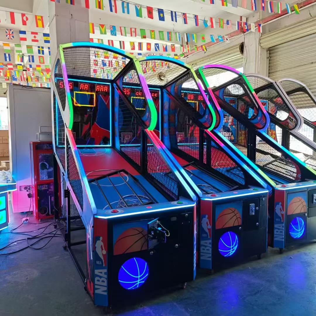 Coin-Operated 2-Player Electronic  Basketball Machine Indoor Mall Entertainment Center Arcade Game Bright Light