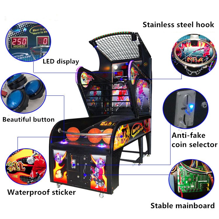 Hot Adult Indoor Electronic Basketball Game Machine Coin Operation Street Luxury Shooting Machine for Sale