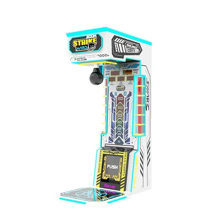 Coin Operated Boxing Punch Strength Tester Machine Arcade Body Strike Game Equipment Sports Amusement Fitness Game
