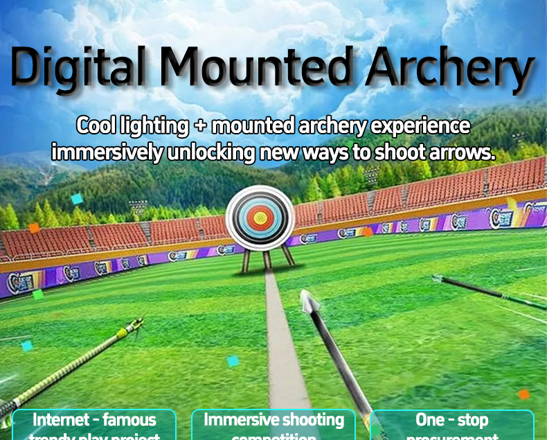 Interactive Mobile  Archery Game for Indoor Playground Sports Games Sport Color Digital Simulator Interactive Archery Game