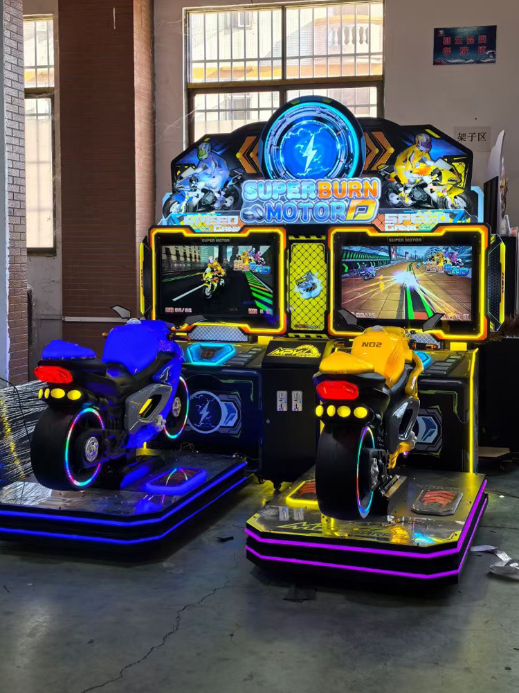 Most Popular Two-Person City Match Racing Simulator Coin-Operated Arcade Electromechanical Game Durable Metal Motorcycle