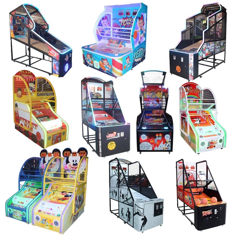 Factory Direct 55-Inch Video Basketball Shooting Machines New Coin-Operated Games Equipment for Adults Children Shopping Metal