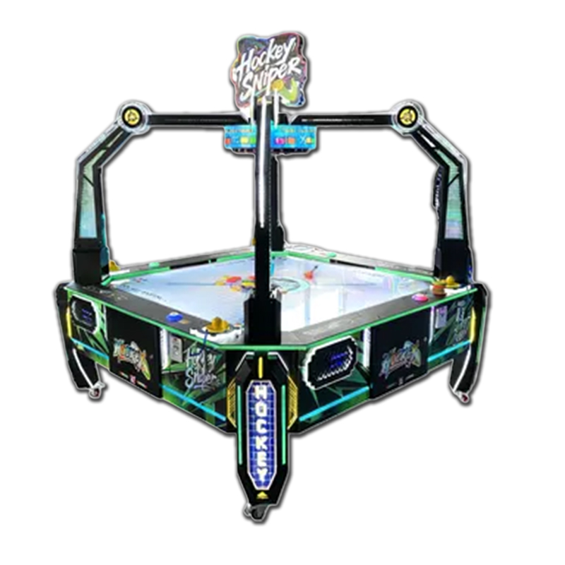 Air Hockey Arcade Game Machine Coin Operated Four Player Table Indoor Amusement Equipment for Shopping Mall Entertainment Center