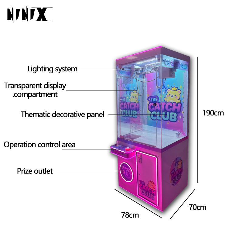Claw Machine Arcade Game Coin Operated Prize Vending Toy Catcher Amusement Equipment for Shopping Mall Entertainment Center