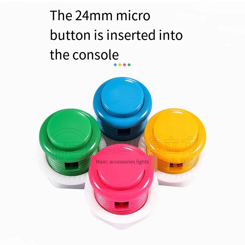 High Quality 24mm/28mm Arcade Push Button for Game Machines 5V Fish Game Switch Coin Payment Method for Amusement