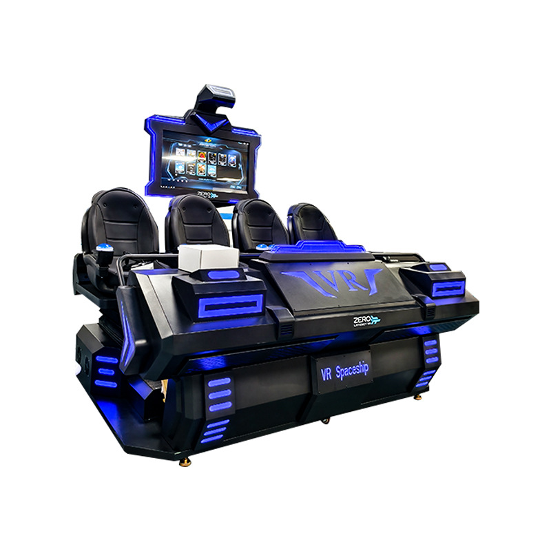 Coin-Operated Immersive Four-Person VR Experience English Language Immersive Cinema Equipment Metal for Children's Entertainment