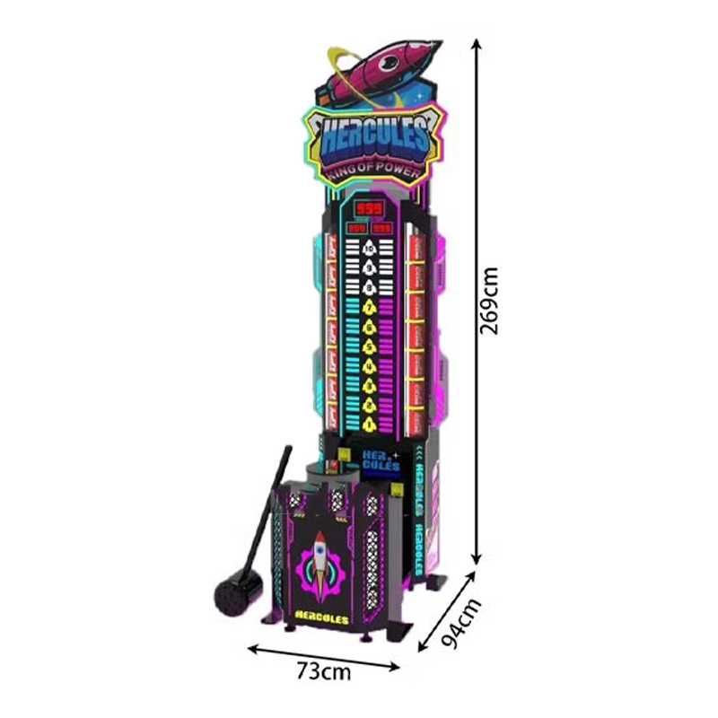 New Model Rocket Hercules Hammer for Coin Pusher Digital Printing Metal Punch Boxing Arcade Game Machine High Coin Operated