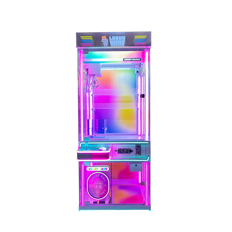 New Transparent Colorful Plush Toy Crane  Claw Crane for Sale Toy Crane Machine Doll Machine Cabinet