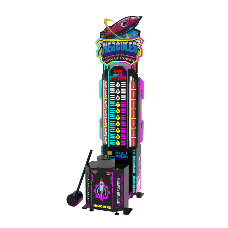2025 Hercules Coin-Operated Power Test Game Machine Large Commercial Amusement Park Activity New City Game Machine in English