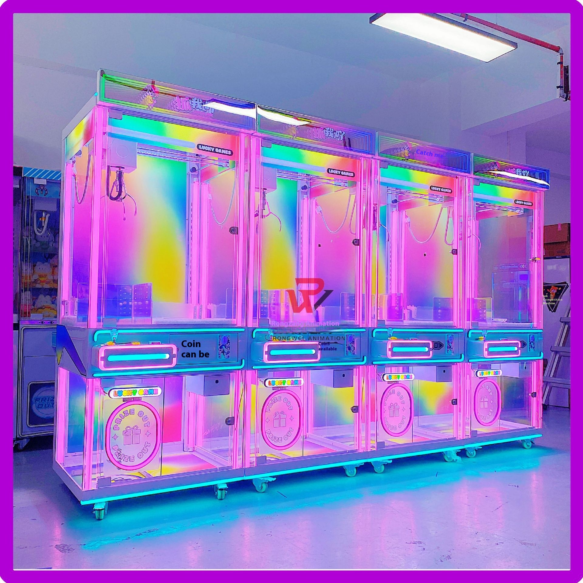 Popular Transparent Commercial Coin Crane Machine Full-featured Snack Twisting Egg Toy Manufactured by Top Doll Machine Company