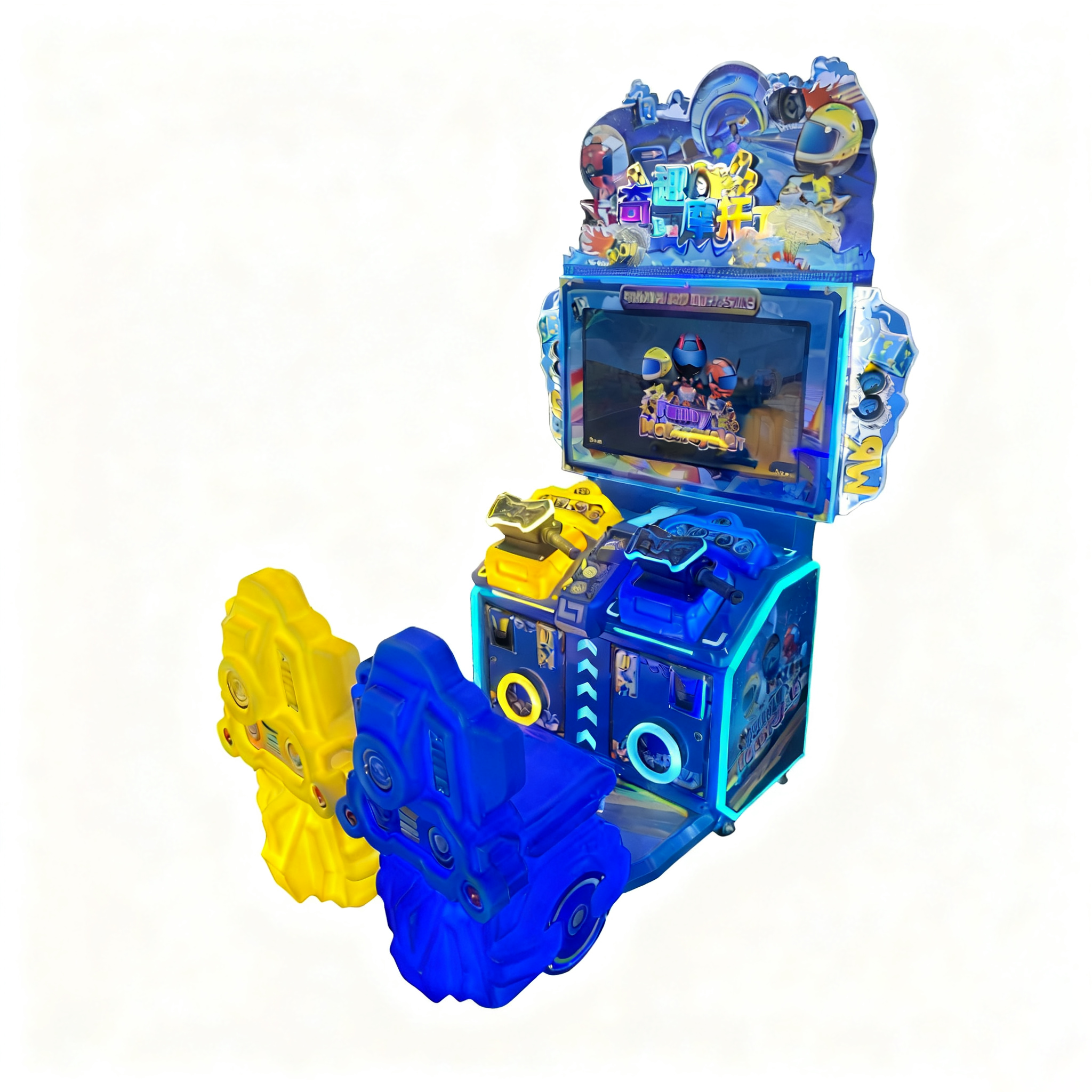 Kids Racing Arcade Game Machine Coin Operated Two Player Driving Simulator Indoor Amusement Equipment for Game Center Mall