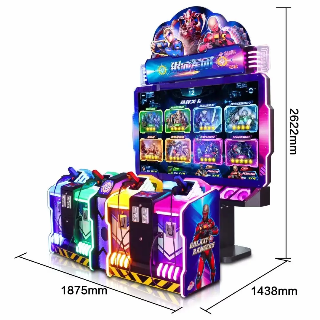 The New Hot Coin-operated Electronic Shooting Game Console galaxy Rangers Dynamic Pistol Arcade Shooting Simulator