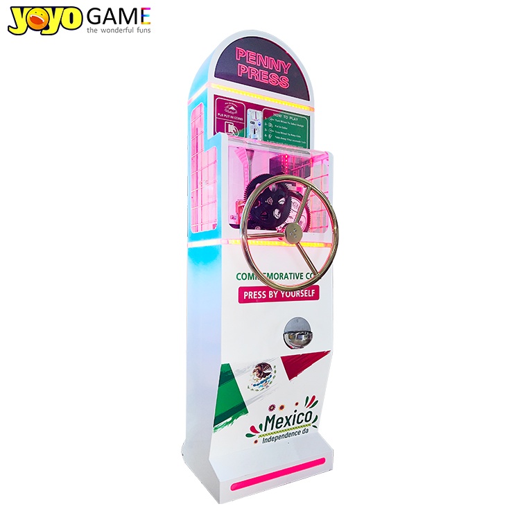 Commemorative Coin Press Machine DIY Electric Pressing Collectible Copper Coin Hong Kong Macau Yoyogu English Model XY-0019 US
