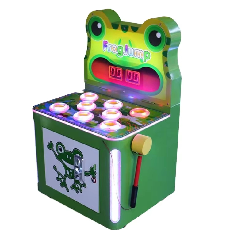 Children's Coin-Operated Arcade Equipment Rat Series Crazy Hit Video Frog Alligator Play Hammer Machine Popular with Kids