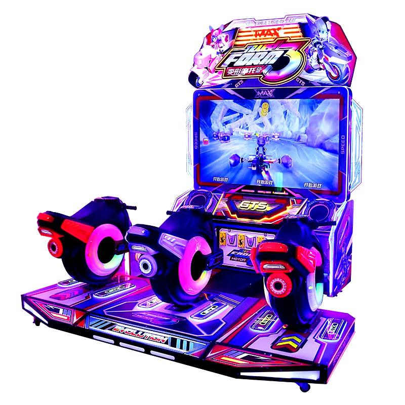3-Player Dynamic Racing Arcade Simulator Motorcycle Game Machine Coin-Operated Parent-Child Racing Simulator