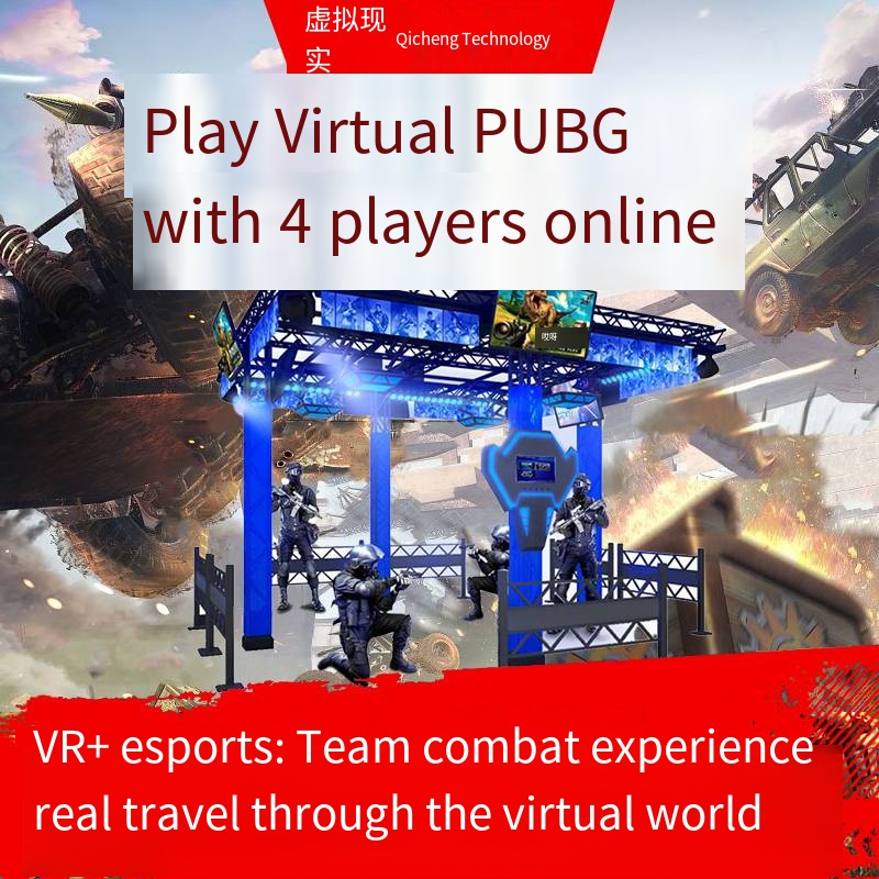 New Theme Park 9D Simulator Shooting Game Immersive VR Combat Big Space Virtual Reality Room 4 Player Arcade