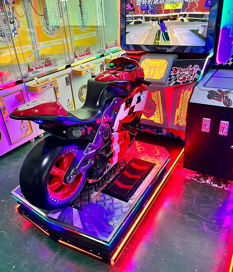 Coin Operated Motorcycle Racing Arcade Machine Dual Player Moto Ride Simulator Game for Amusement Park Mall Game Center