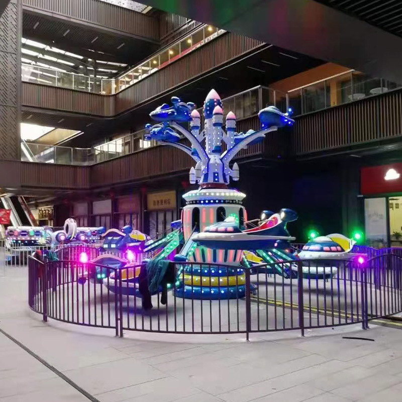 New Automatic Control Self-controlled Aircraft Outdoor Square Amusement Rotating Lift Equipment Glass Steel Sanyi-0154