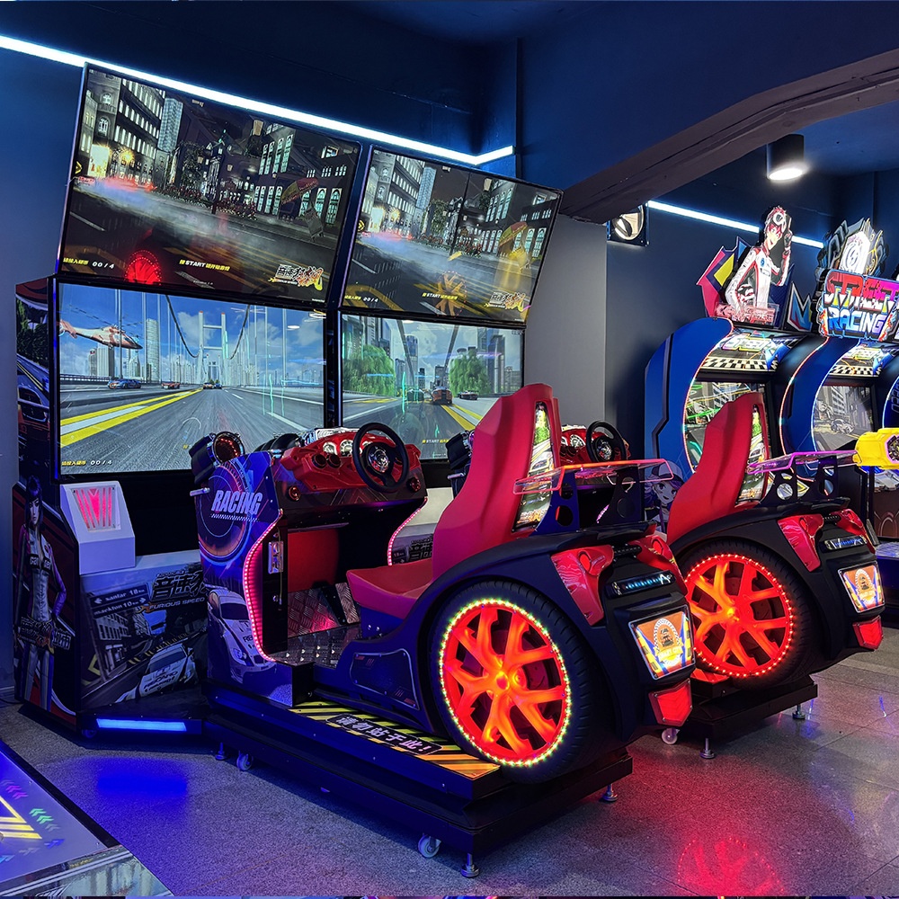 Most Popular Sonic Racing Coin-Operated Arcade Machine Two-Screen Racing Simulator for Amusement in Game City Arcades