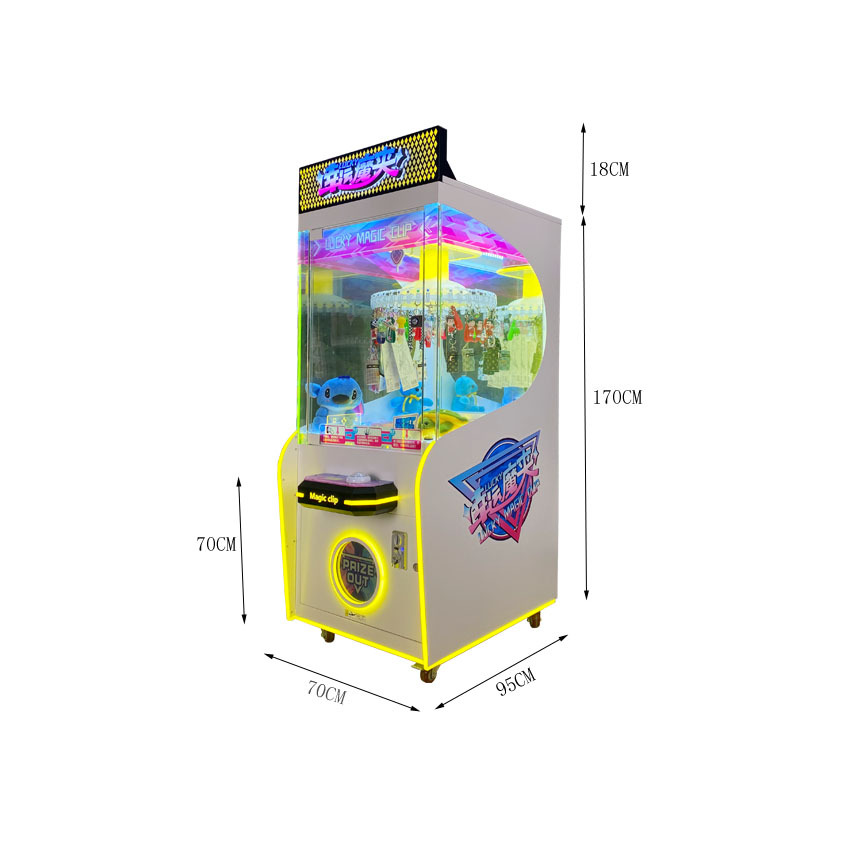 Net Red Hot Lucky Magic Clip Prize Machine Hardware Material Large Shopping Mall Activity Drainage Video Game Equipment Blind