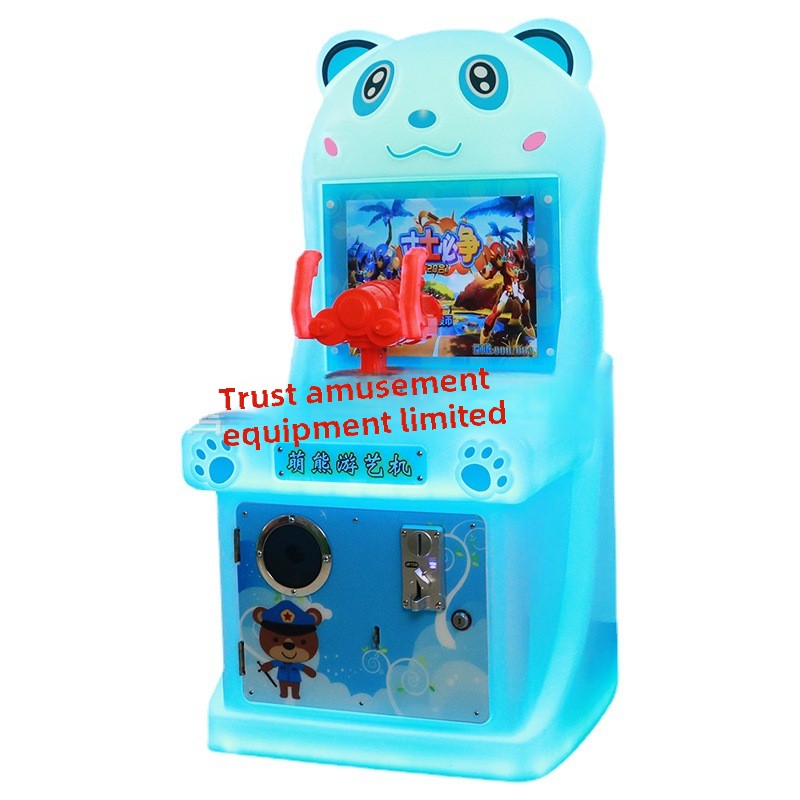 2024 Cute Bear Model Double Fun Coin-Operated Shooting Game Amusement Equipment Middle-earth Paradise for Children 220V