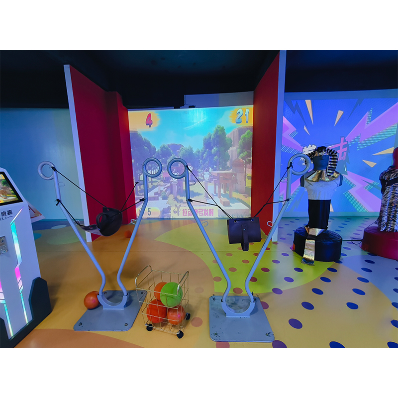 Indoor Interactive Catapult Ball Arcade Machine Plastic Metal Construction English-Supported Sports Game Equipment for