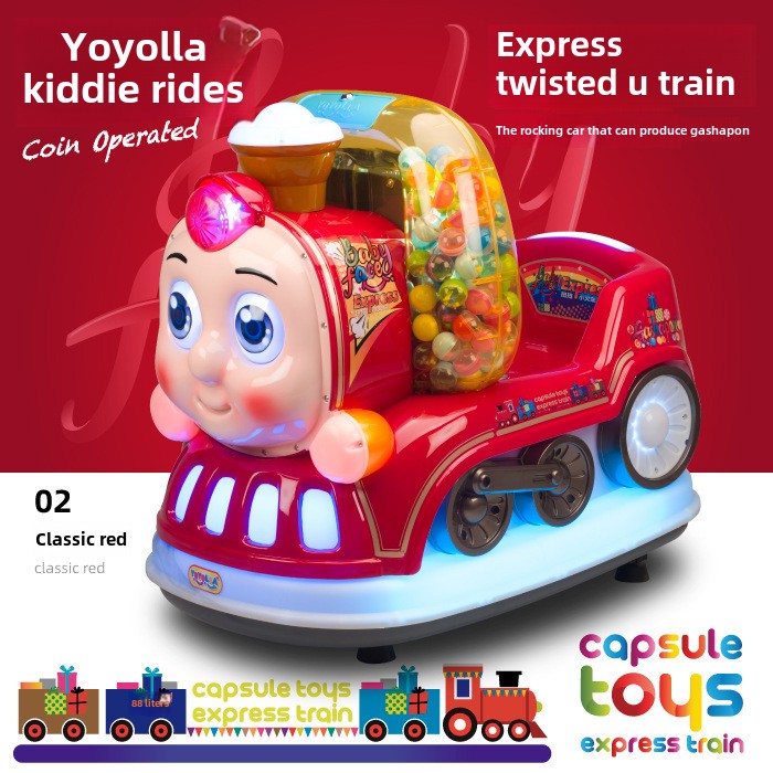 Children's New Train Rocking Car Game Machine Electric Coin Board Entertainment Center for Mall or Game City