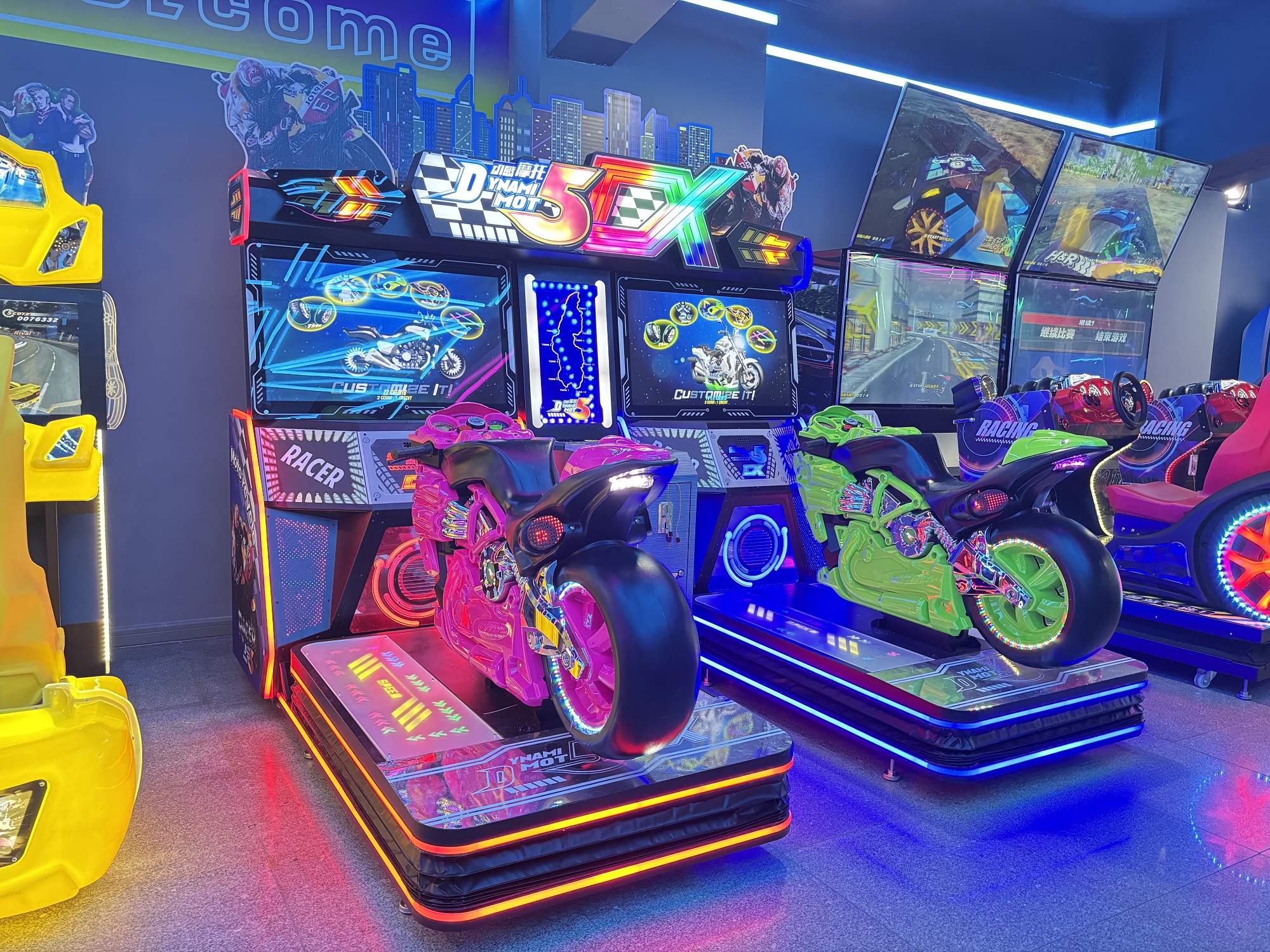 Popular High Quality Motorcycle Driving Arcade Game Simulator Coin-operated 5DX Double Motorcycle Racing Console